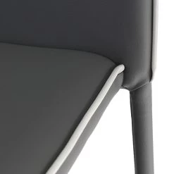 Silla De Cocina Apilable Tapizada En Piel Sintética, 4 Piezas - Adelmo -Tienda De Decoración sedia cucina impilabile rivestita in pelle sintetica 4 pezzi adelmo 5