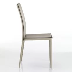 Silla De Cocina Apilable Tapizada En Piel Sintética, 4 Piezas - Adelmo -Tienda De Decoración sedia cucina impilabile rivestita in pelle sintetica 4 pezzi adelmo 8