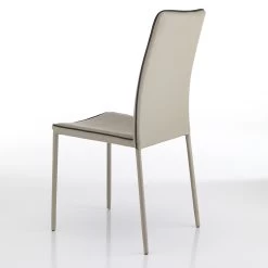 Silla De Cocina Apilable Tapizada En Piel Sintética, 4 Piezas - Adelmo -Tienda De Decoración sedia cucina impilabile rivestita in pelle sintetica 4 pezzi adelmo 9