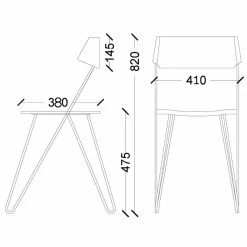Silla De Cocina Hecha A Mano En Madera Y Acero Precioso Made In Italy - Granada -Tienda De Decoración sedia da cucina fatta a mano in legno e acciaio pregiata made in italy granada 8