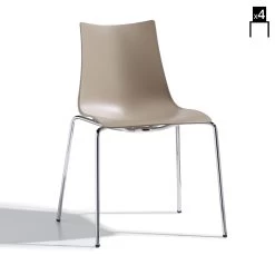 Silla De Cocina En Acero Y Tecnopolímero Made In Italy 4 Piezas - Fedora -Tienda De Decoración sedia da cucina in acciaio e tecnopolimero made in italy 4 pezzi fedora 1