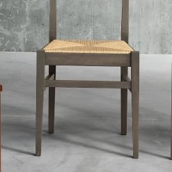 Silla De Cocina En Madera De Haya Y Asiento En Paja De Maíz - Rabasse -Tienda De Decoración sedia da cucina in legno di faggio e seduta in paglia di mais rabasse 1