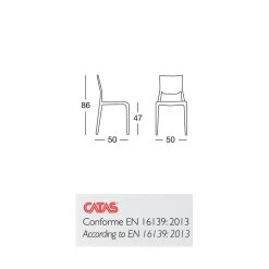 Silla De Cocina En Tecnopolímero Coloreado Made In Italy 6 Piezas - Ivonne -Tienda De Decoración sedia da cucina in tecnopolimero colorato made in italy 6 pezzi ivonne 9