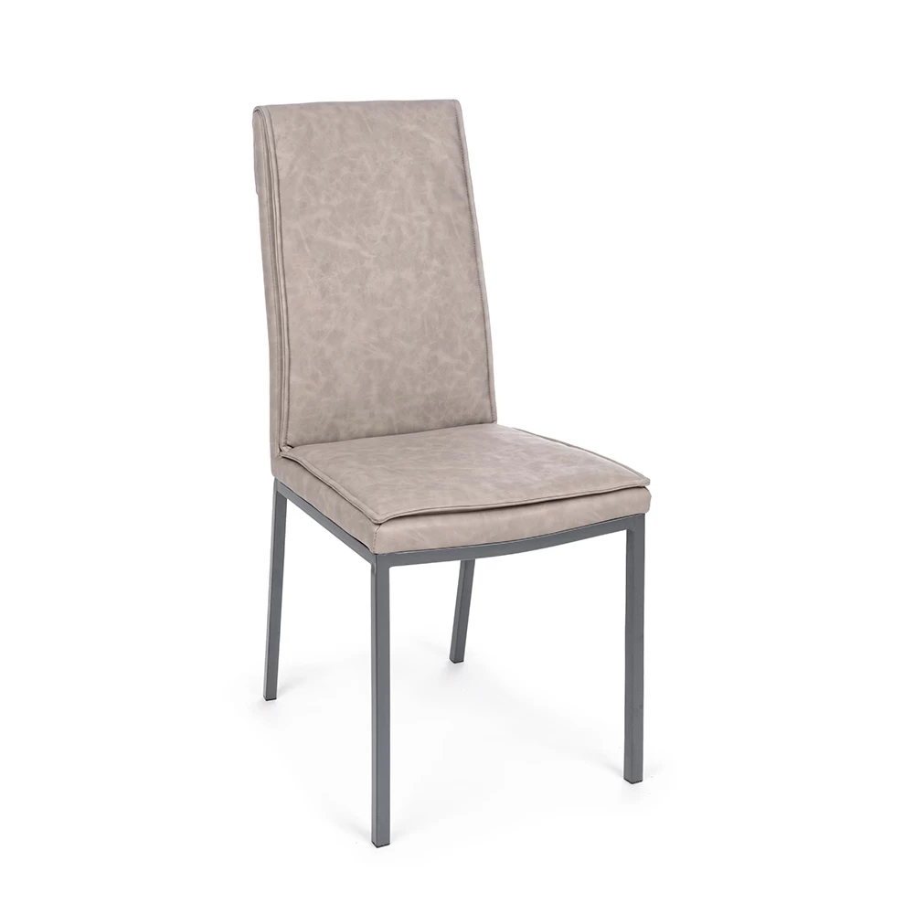 Silla De Salón De Diseño Vintage En Acero Y Cuero Ecológico 4 Piezas - Arnika 5 Silla De Salón De Diseño Vintage En Acero Y Cuero Ecológico 4 Piezas - Arnika - Imagen 3