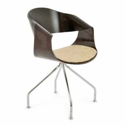 Silla De Diseño En Madera De Roble O Wengé Con Cojín De Lujo Italiano - Rimmel -Tienda De Decoración sedia design in legno rovere o wenge con cuscino lusso italiano rimmel 8