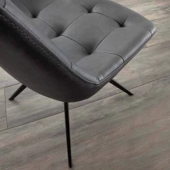 Silla De Diseño Acolchada Tapizada En Tela O Eco-nubuck Venezia -Tienda De Decoración sedia di design imbottita trapuntata in tessuto o eco nabuk venezia 2