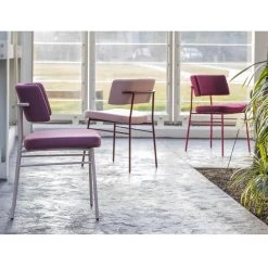 Silla De Tela De Lujo Con Base De Metal Made In Italy, 2 Piezas - Alaska -Tienda De Decoración sedia di lusso in tessuto con base in metallo made in italy 2 pezzi alaska 13