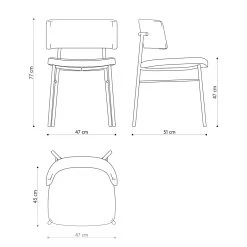 Silla De Tela De Lujo Con Base De Metal Made In Italy, 2 Piezas - Alaska -Tienda De Decoración sedia di lusso in tessuto con base in metallo made in italy 2 pezzi alaska 15