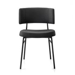 Silla De Tela De Lujo Con Base De Metal Made In Italy, 2 Piezas - Alaska