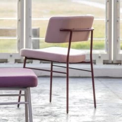 Silla De Tela De Lujo Con Base De Metal Made In Italy, 2 Piezas - Alaska -Tienda De Decoración sedia di lusso in tessuto con base in metallo made in italy 2 pezzi alaska 3