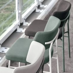 Silla De Tela De Lujo Con Base De Metal Made In Italy, 2 Piezas - Alaska -Tienda De Decoración sedia di lusso in tessuto con base in metallo made in italy 2 pezzi alaska 9