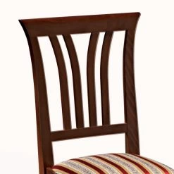 Silla En Madera De Haya Y Asiento En Tela De Diseño Clásico - Ornella -Tienda De Decoración sedia in legno di faggio e seduta in tessuto di design classico ornella 2