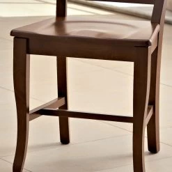 Silla De Madera Maciza Con Respaldo Decorado Diseño Italiano - Eliane -Tienda De Decoración sedia in legno massello con schienale decorato design italiano eliane 1