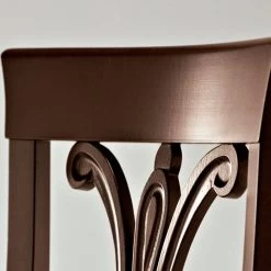 Silla De Madera Maciza Con Respaldo Decorado Diseño Italiano - Eliane -Tienda De Decoración sedia in legno massello con schienale decorato design italiano eliane 3