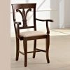 Respaldo De Silla De Madera Decorado Con Reposabrazos Asiento En Tela - Eliane