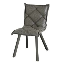 Silla En Metal Pintado Y Asiento En Soft Vintage Made In Italy - Thani