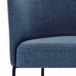 Silla De Tela Con Estructura De Metal Negro De Lujo Made In Italy - Cocoa -Tienda De Decoración sedia in tessuto con struttura in metallo nero di lusso made in italy cacao 3