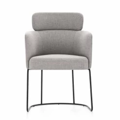 Silla De Tela Con Estructura De Metal Negro De Lujo Made In Italy - Cocoa -Tienda De Decoración sedia in tessuto con struttura in metallo nero di lusso made in italy cacao 5