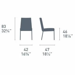 Silla Living Design De Metal Y Madera Multicapa Made In Italy, 2 Piezas - Go -Tienda De Decoración sedia living di design in metallo e legno multistrato made in italy go 5