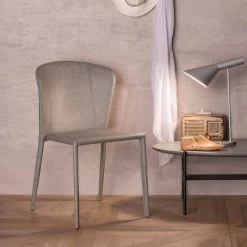 Silla De Estar Moderna Completamente Cubierta En Imitación De Cuero, 4 Piezas -Tienda De Decoración sedia living moderna completamente rivestita in similpelle accadia 4 pezzi 2