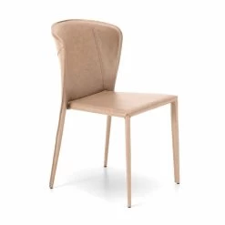 Silla De Estar Moderna Completamente Cubierta En Imitación De Cuero, 4 Piezas -Tienda De Decoración sedia living moderna completamente rivestita in similpelle accadia 4 pezzi 6