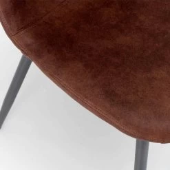 Silla Moderna En Imitación Cuero Marrón Vintage, 4 Piezas Elice -Tienda De Decoración sedia living moderna in similpelle marrone vintage elice 4 pezzi 2