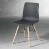Silla Moderna En Madera Y Cuero Ecológico Negro Hecha En Italia Ranica 2 Silla Moderna En Madera Y Cuero Ecológico Negro Hecha En Italia Ranica -Tienda De Decoración sedia moderna in legno ed ecopelle nera fatta in italia ranica 2