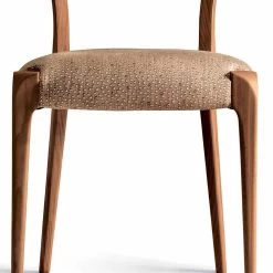 Silla Moderna En Nogal Canaletto Macizo Y Asiento Tapizado, Gemma -Tienda De Decoración sedia moderna in noce massello canaletto e seduta imbottita gemma 8