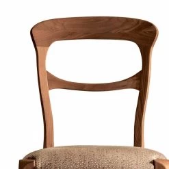 Silla Moderna En Nogal Canaletto Macizo Y Asiento Tapizado, Gemma -Tienda De Decoración sedia moderna in noce massello canaletto e seduta imbottita gemma 9