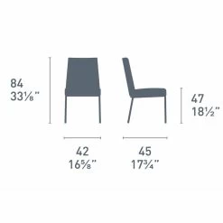 Silla De Comedor Acolchada Metal Y Piel Sintética Made In Italy, 2 Piezas - Ace -Tienda De Decoración sedia per sala da pranzo imbottita in metallo ed ecopelle made in italy ace 8