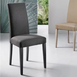 Silla De Comedor En Tela Y Madera Made In Italy 2 Piezas - Altera -Tienda De Decoración sedia per sala da pranzo in tessuto e legno made in italy 2 pezzi altera 2