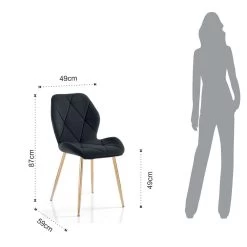 Silla De Comedor En Tela Y Metal Dorado 4 Piezas - Smeralda -Tienda De Decoración sedia per sala da pranzo in tessuto e metallo dorato 4 pezzi smeralda 10