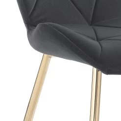 Silla De Comedor En Tela Y Metal Dorado 4 Piezas - Smeralda -Tienda De Decoración sedia per sala da pranzo in tessuto e metallo dorato 4 pezzi smeralda 4