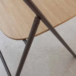 Silla Plegable De Metal Y Asiento Y Respaldo En Madera De Roble 2 Piezas - Roberta -Tienda De Decoración sedia pieghevole metallo e seduta e schienale legno rovere 2 pezzi roberta 1
