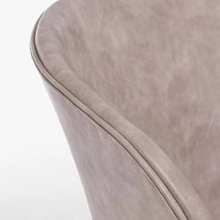 Silla Sillón En Acero Blanco O Negro Y Cuero Ecológico Vintage - Gongo -Tienda De Decoración sedia poltroncina in acciaio bianco o nero ed ecopelle vintage gongo 11