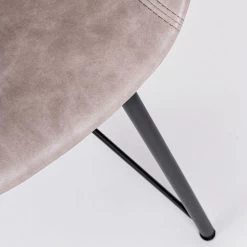 Silla Sillón En Acero Blanco O Negro Y Cuero Ecológico Vintage - Gongo -Tienda De Decoración sedia poltroncina in acciaio bianco o nero ed ecopelle vintage gongo 4