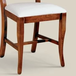 Silla De Comedor En Madera Y Tela Estilo Clásico Made In Italy - Helisa -Tienda De Decoración sedia sala da pranzo in legno e tessuto stile classico made in italy helisa 2
