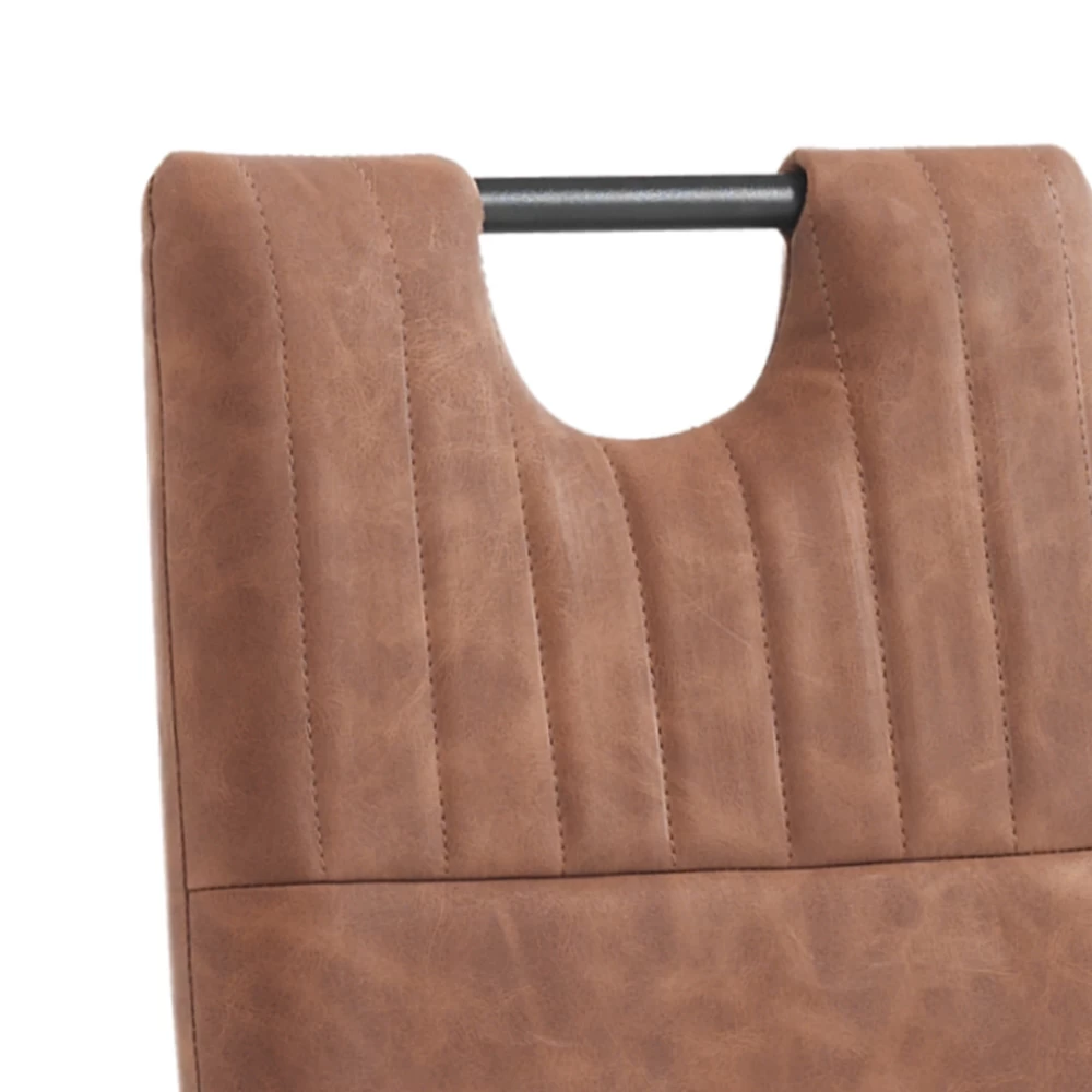 Silla De Comedor En Cuero Sintético Envejecido 4 Piezas - Cassandra 10 Silla De Comedor En Cuero Sintético Envejecido 4 Piezas - Cassandra - Imagen 8