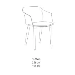 Silla De Salón En Madera Y Polipropileno Made In Italy, 4 Piezas - Marbella -Tienda De Decoración sedia soggiorno in legno e polipropilene made in italy 4 pezzi marbella 7