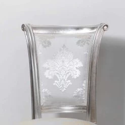 Tienda De Decoración -Tienda De Decoración sedia stile classico in legno con gambe foglia argento miel 1