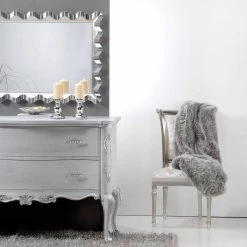 Clásica Silla De Madera Con Patas De Hoja De Plata Miel -Tienda De Decoración sedia stile classico in legno con gambe foglia argento miel 3