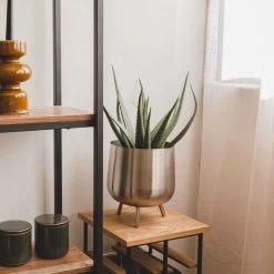 SET 2 MACETEROS TENO PLATA -Tienda De Decoración set 2 maceteros teno plateado 1