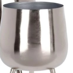 SET 2 MACETEROS TENO PLATA -Tienda De Decoración set 2 maceteros teno plateado 3