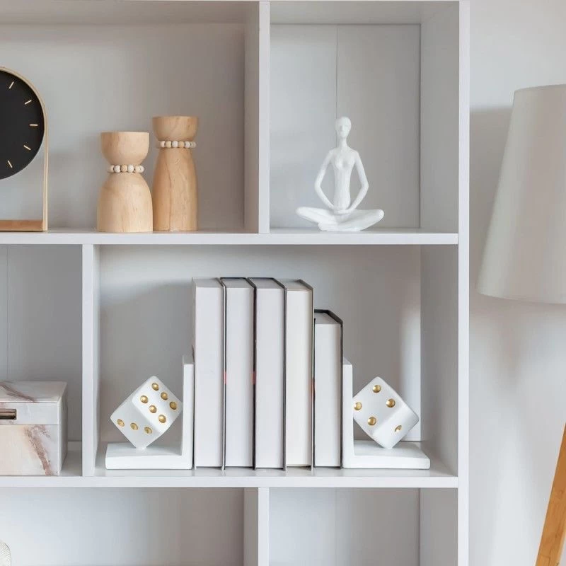 SET 2 SUJETALIBROS ADALET BLANCO 15CM 4 SET 2 SUJETALIBROS ADALET BLANCO 15CM - Imagen 2