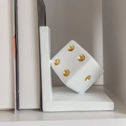 SET 2 SUJETALIBROS ADALET BLANCO 15CM 8 SET 2 SUJETALIBROS ADALET BLANCO 15CM -Tienda De Decoración set 2 sujetalibros adalet blanco 15cm 2