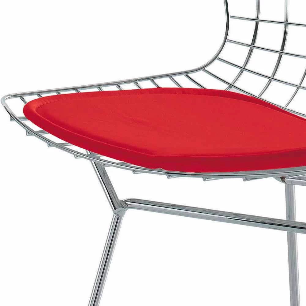 Taburete De Bar Alto De Cuero Con Estructura De Acero Made In Italy - Beniamino 4 Taburete De Bar Alto De Cuero Con Estructura De Acero Made In Italy - Beniamino - Imagen 2