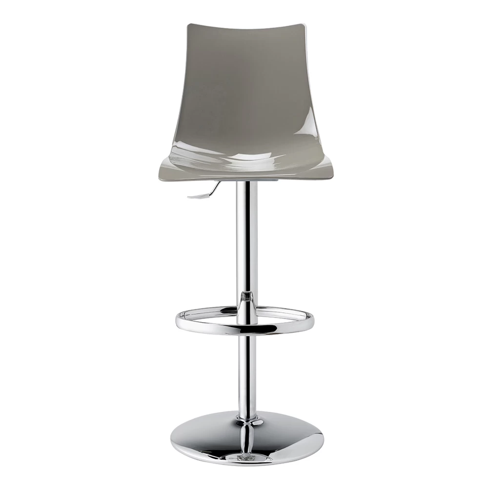 Taburete De Bar Giratorio En Policarbonato Y Acero Made In Italy - Fedora 6 Taburete De Bar Giratorio En Policarbonato Y Acero Made In Italy - Fedora - Imagen 4