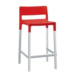 Taburete De Bar En Tecnopolímero Y Aluminio Made In Italy 4 Piezas - Tesauro -Tienda De Decoración sgabello bar in tecnopolimero e alluminio made in italy 4 pezzi tesauro 6