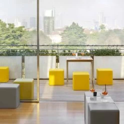 Taburete De Poliuretano De Cubo Blando Slide Soft Cube Hecho En Italia -Tienda De Decoración sgabello cubo morbido poliuretano slide soft cube di design made italy 9