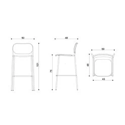 Taburete De Cocina En Madera De Roble Y Metal Made In Italy 2 Piezas - Saffia -Tienda De Decoración sgabello cucina in legno rovere e metallo made in italy 2 pezzi saffia 11